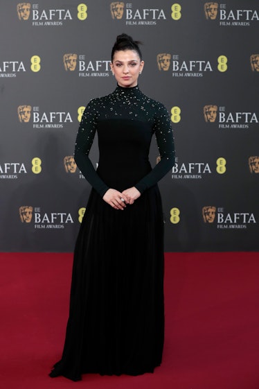 Marisa Abela attends the EE BAFTA Film Awards 2024 at The Royal Festival Hall on February 18, 2024 i...