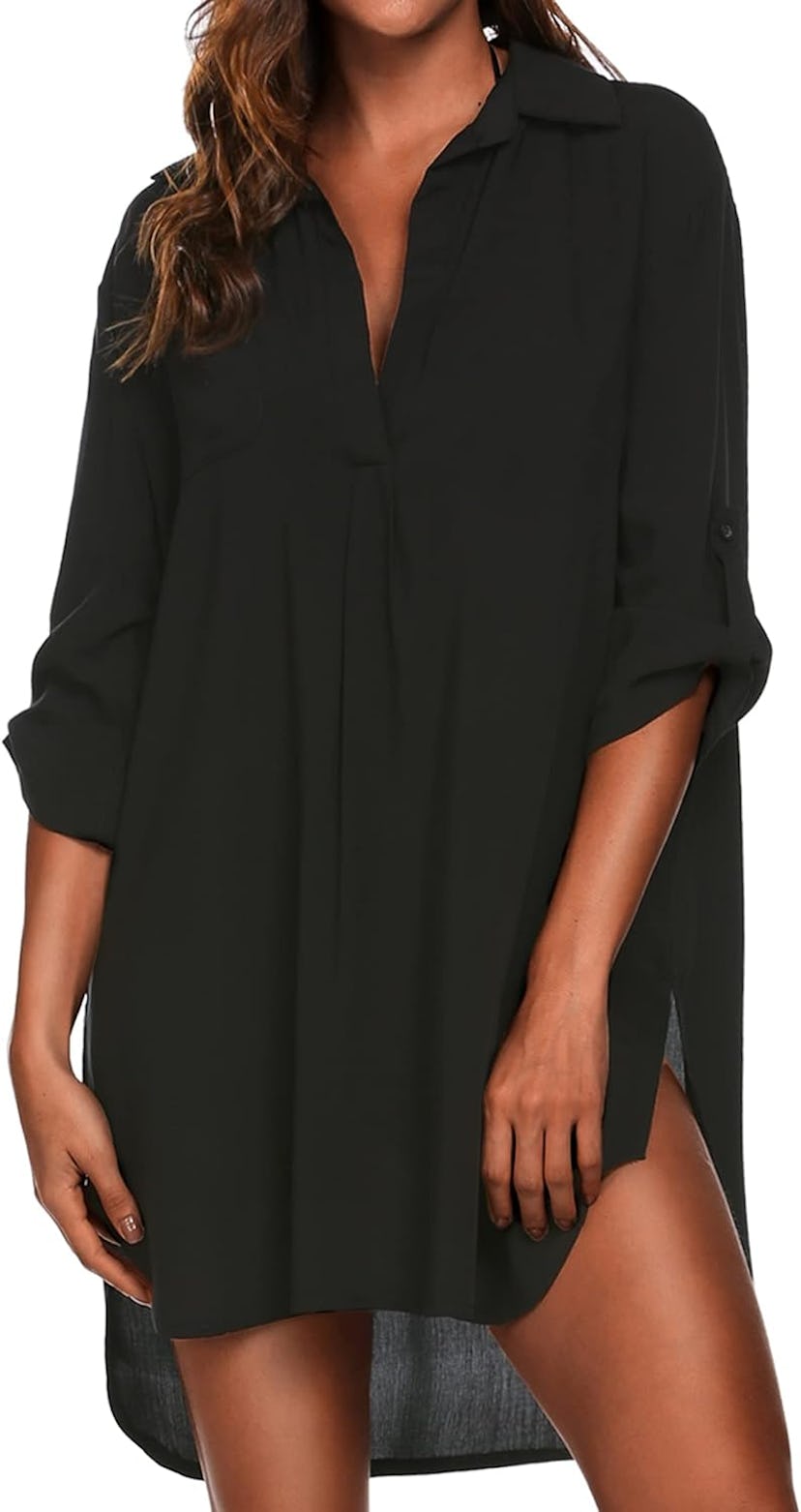 Ekouaer Beach Cover Up Shirt