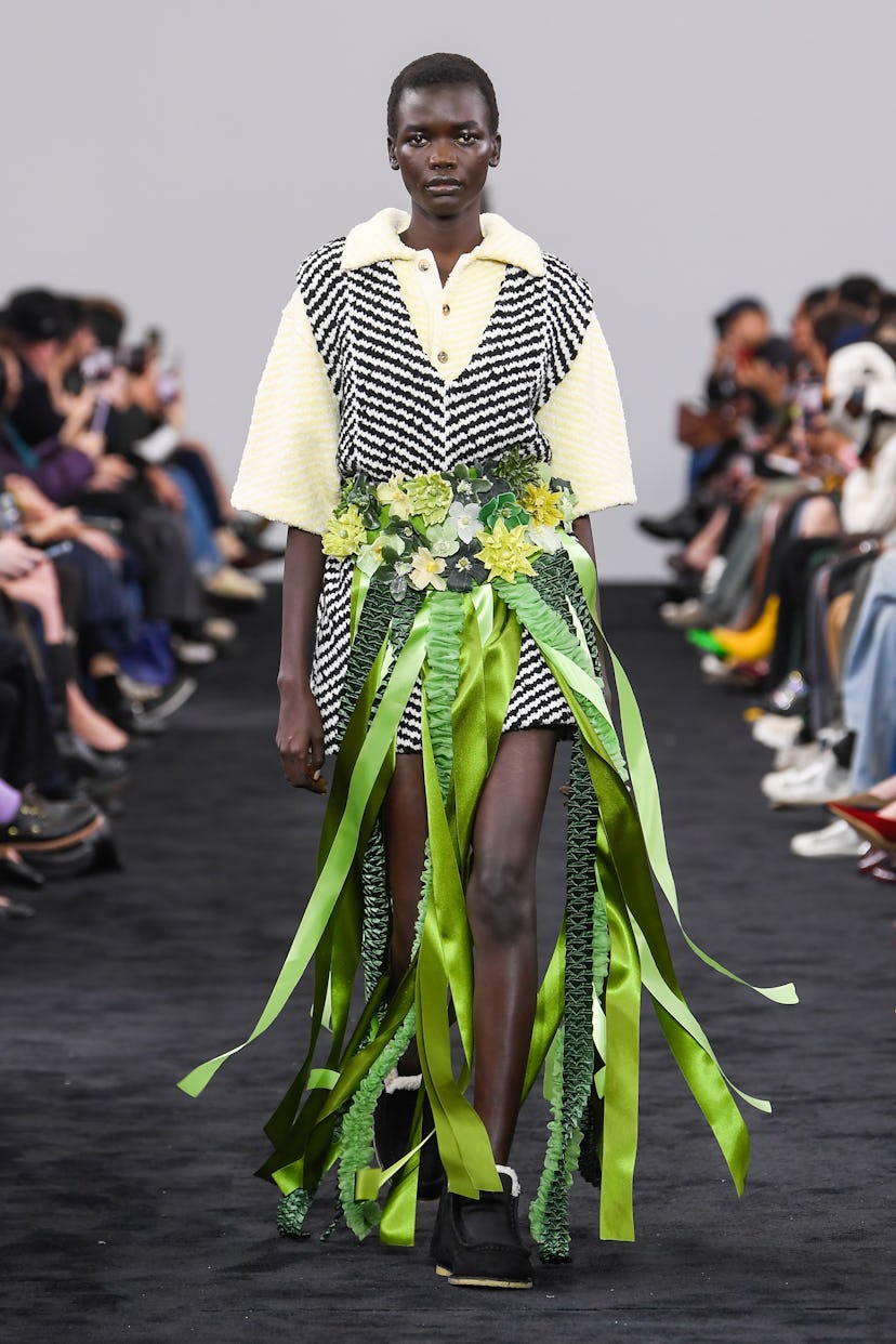 Model on the runway at JW Anderson RTW Fall 2024 as part of London Ready to Wear Fashion Week held a...