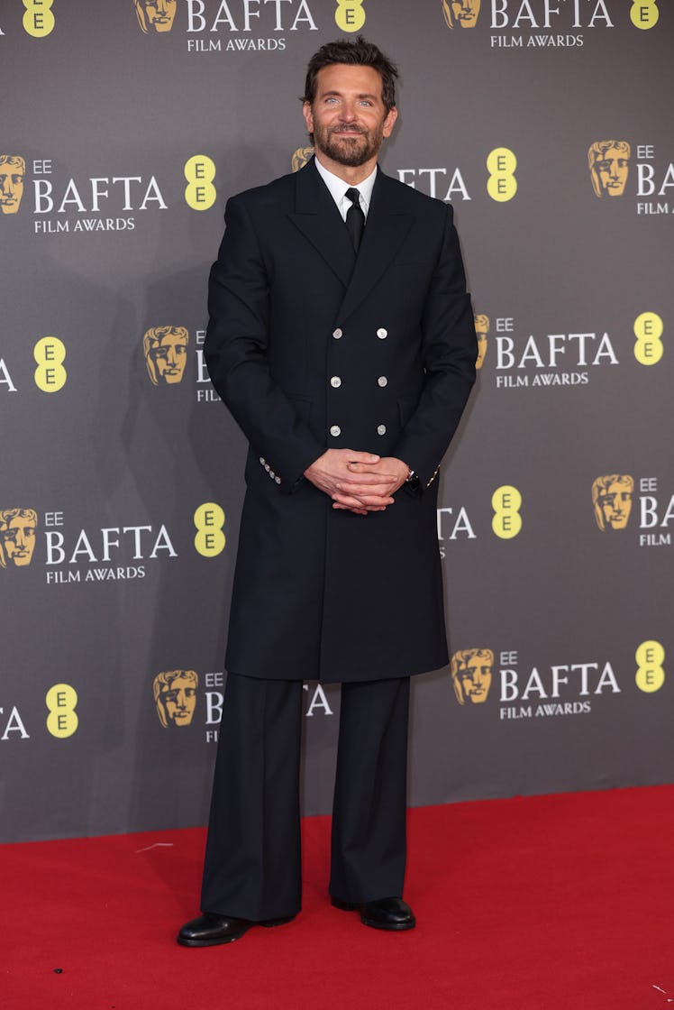 Bradley Cooper attends the 2024 EE BAFTA Film Awards at The Royal Festival Hall on February 18, 2024...