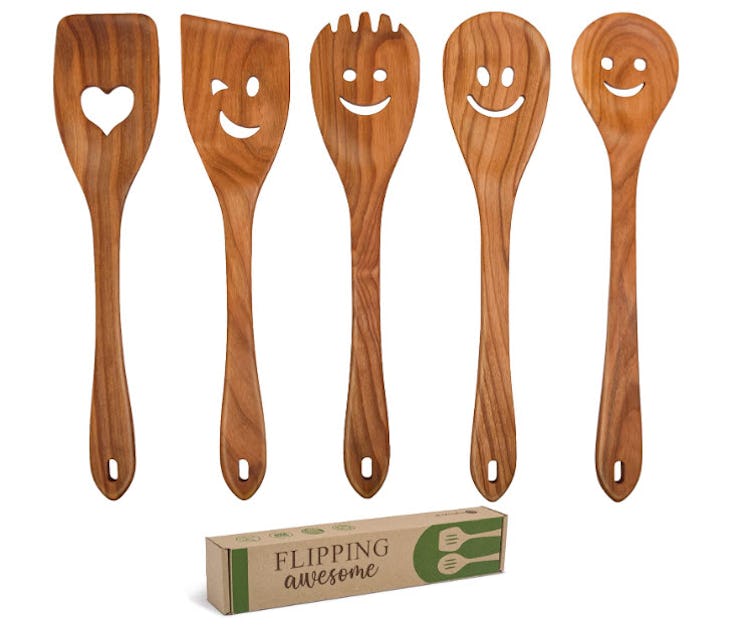 MyFancyCraft Cherry Wood Spatula Set (5-Pack)