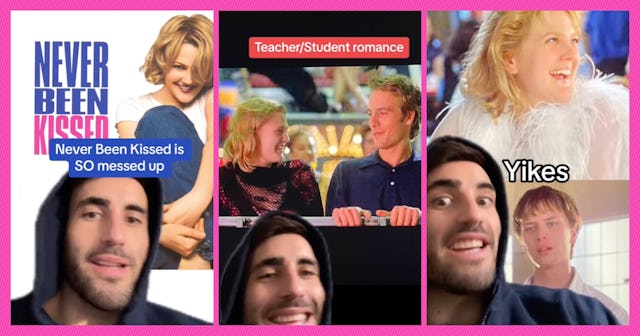 A TikToker rewatched the 1999 rom-com 'Never Been Kissed,' making people ask, “What the f**k was goi...