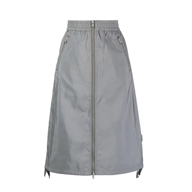 High-waisted Zip-up Skirt