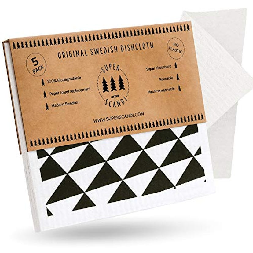 SUPERSCANDI Patterned Swedish Dishcloths (5-Pack)