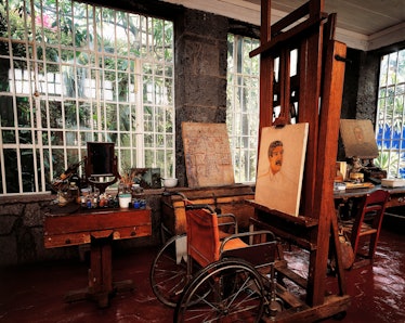The study, Frida Kahlo museum, Coyoacan district, Mexico City, Mexico. 