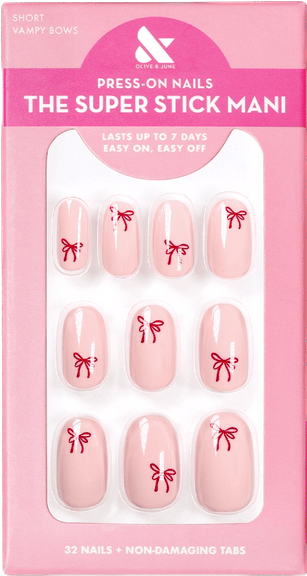 The Super Stick Mani in Vampy Bows