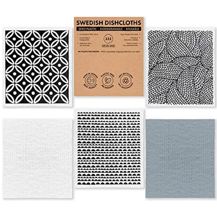 SUPERSCANDI Swedish Dishcloths (5-Pack)
