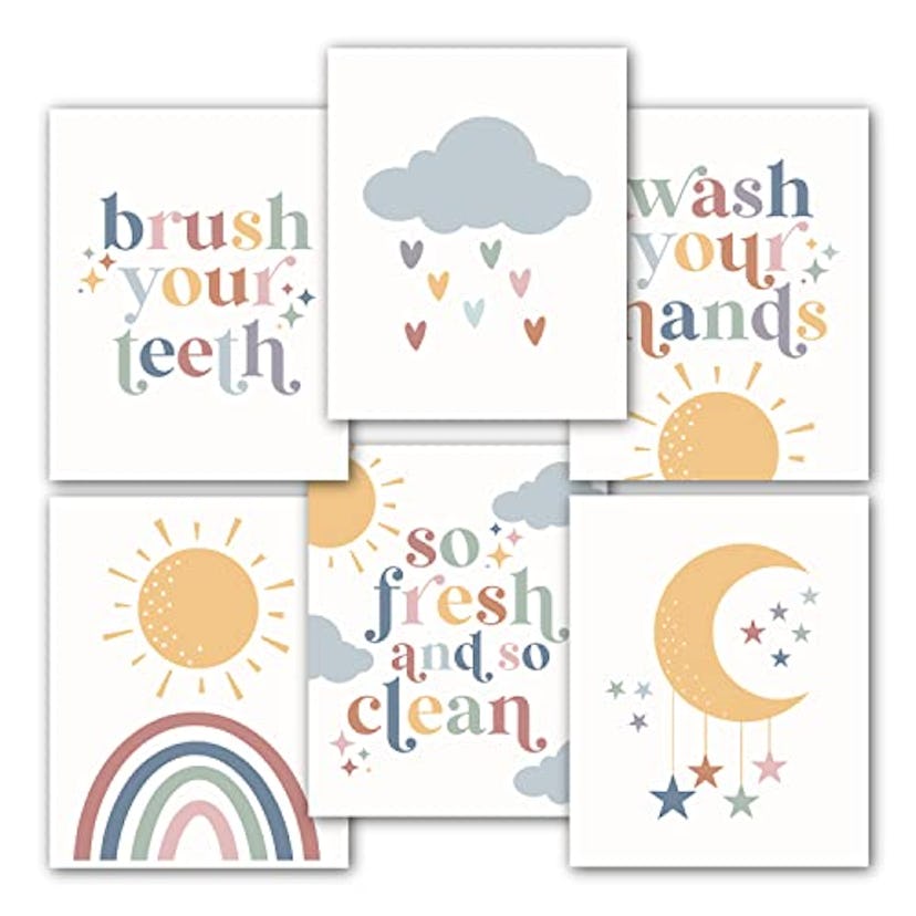 Hadley Designs Bathroom Decor Wall Art (6-Piece)