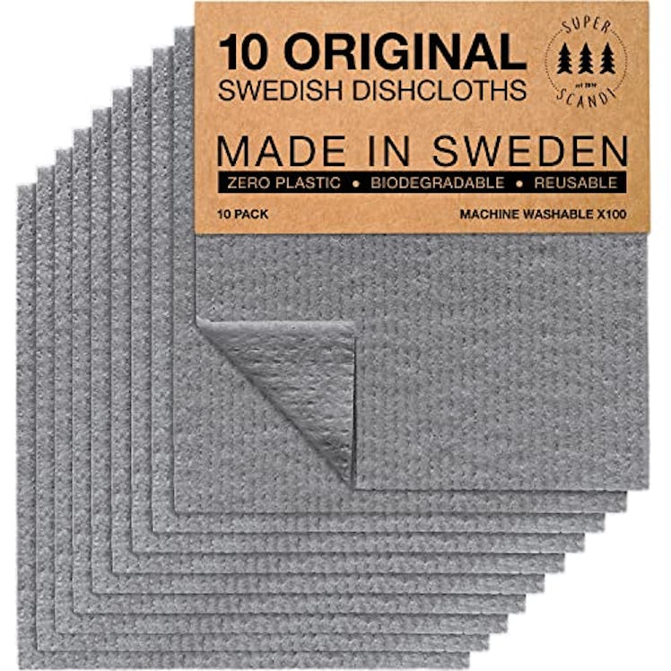 SUPERSCANDI Swedish Dishcloths for Kitchen (10-Pack)