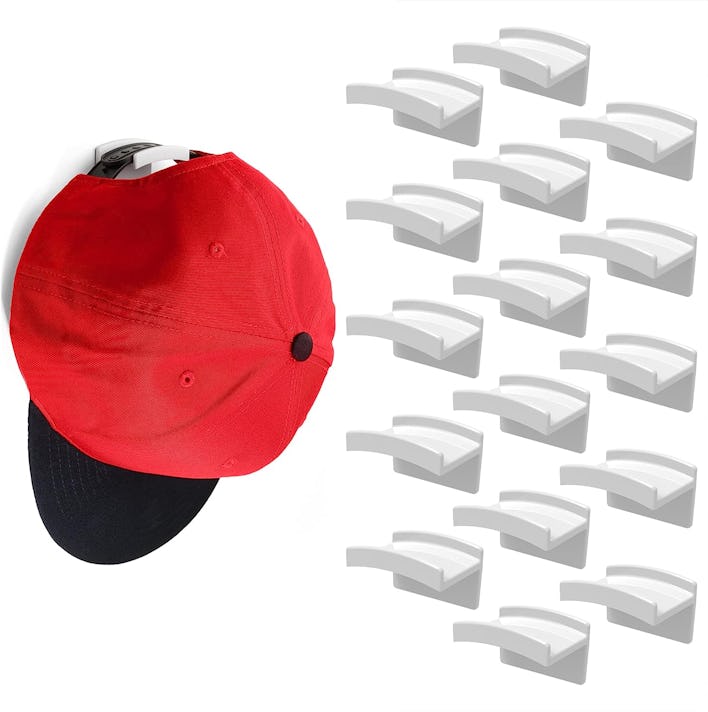 Modern JP Adhesive Hat Hooks (16-Pack)