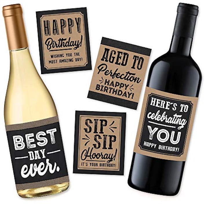 Hadley Designs Store Birthday Wine or Beer Bottle Labels (5-Pack)