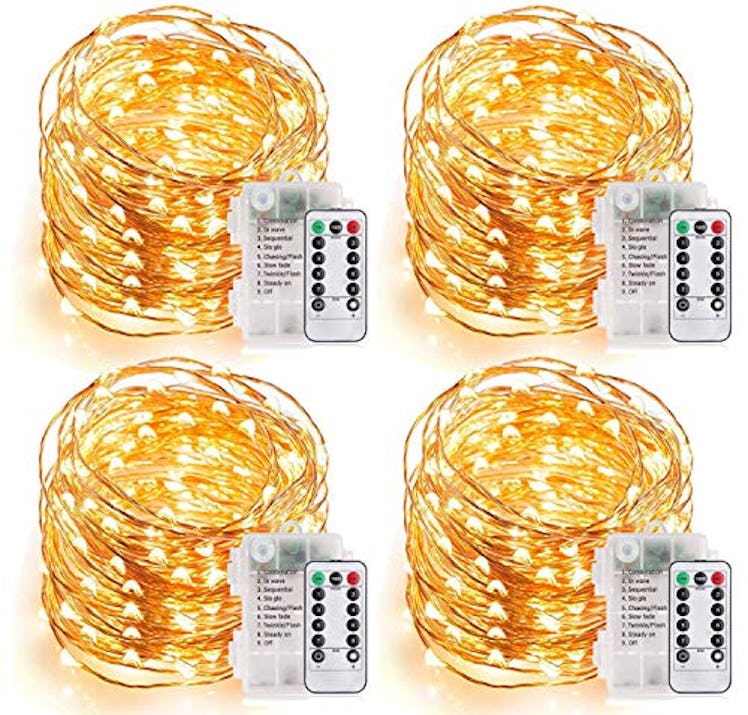 MUMUXI Fairy Lights with Remote Control (4-Pack)