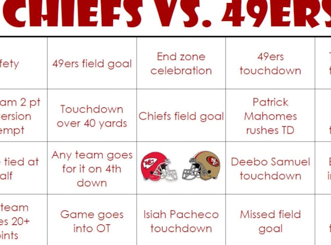 Super Bowl 58 Bingo Cards