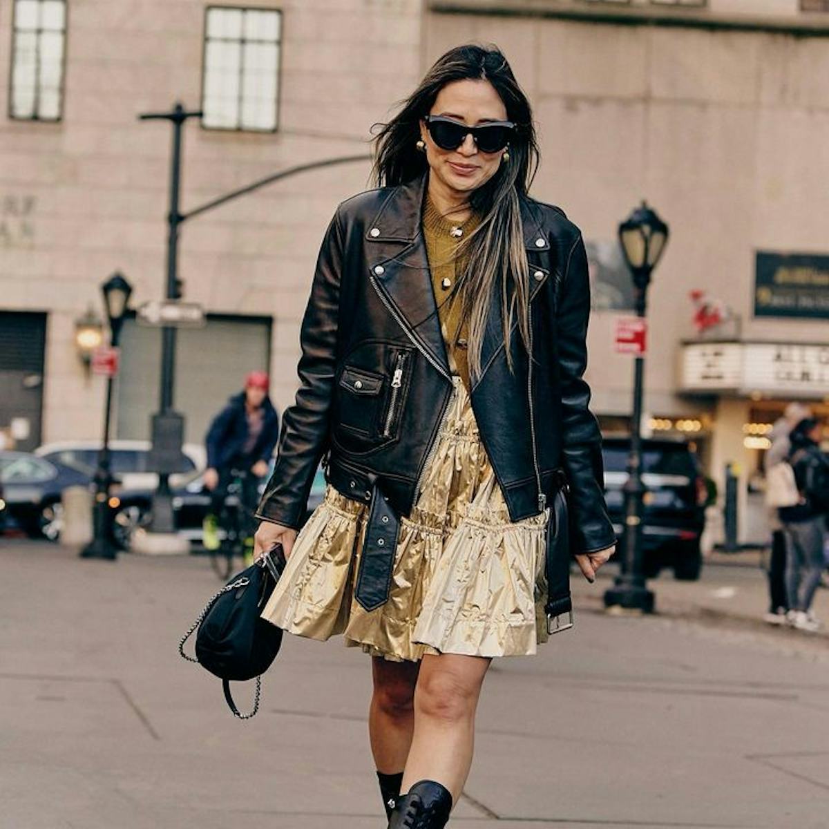 How to Style Thrifted Jackets in NYC Vintage Street Style Guide 1 Thrifted vintage jacket worn on NYC street.