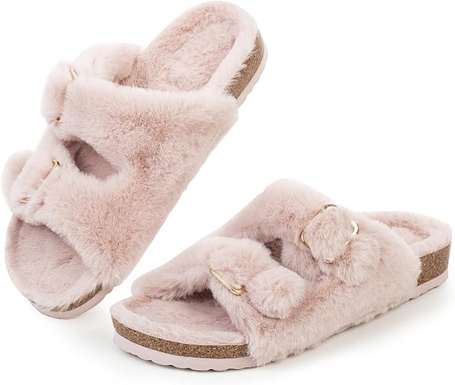 FITORY Open-Toe Slipper With Cozy Lining