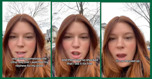 A woman went viral after saying her friends were stunned to find out that she watches her nephew for...