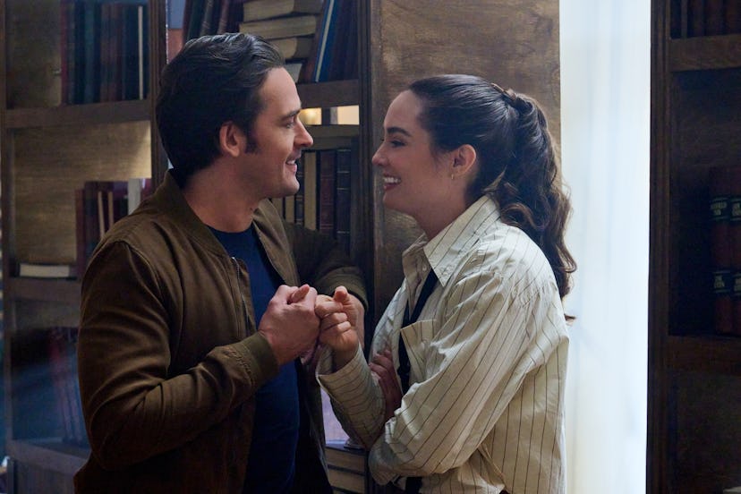 Will Kemp and Mallory Jansen in ‘Paging Mr. Darcy.’ Photo via Hallmark Media