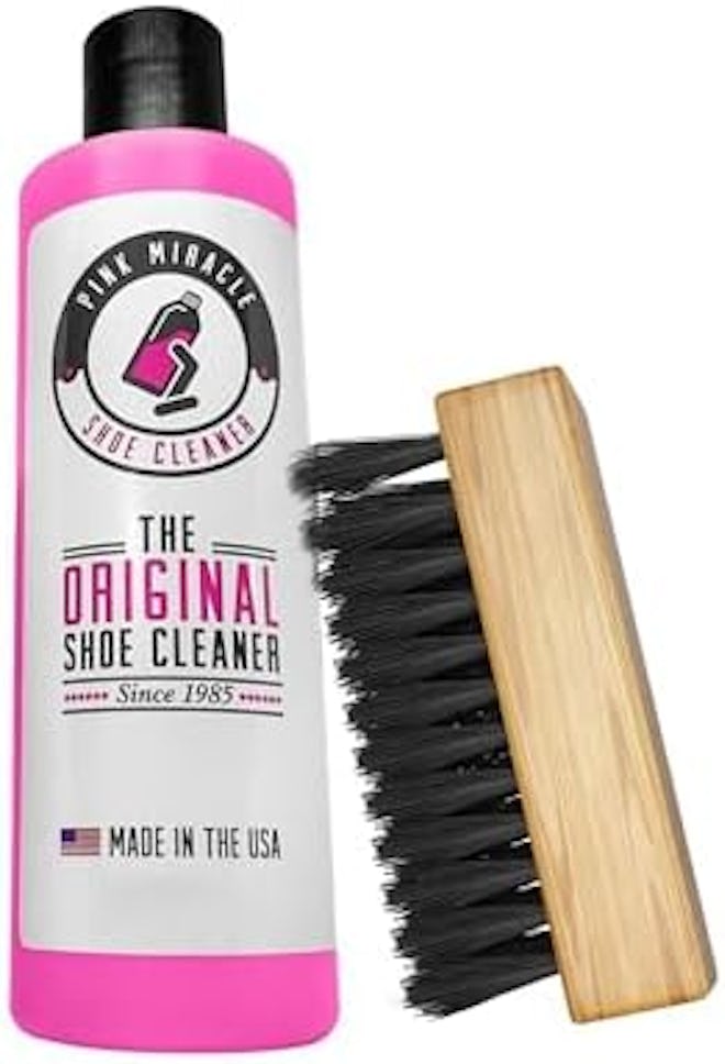 Pink Miracle Shoe Cleaner Kit With A Bottle And Brush