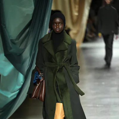 A model walks the runway during the Fendi collection show at the Milan Fashion Week Womenswear Autum...