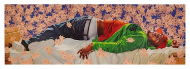 Femme piquée par un serpent by Kehinde Wiley. 2008, oil on canvas.