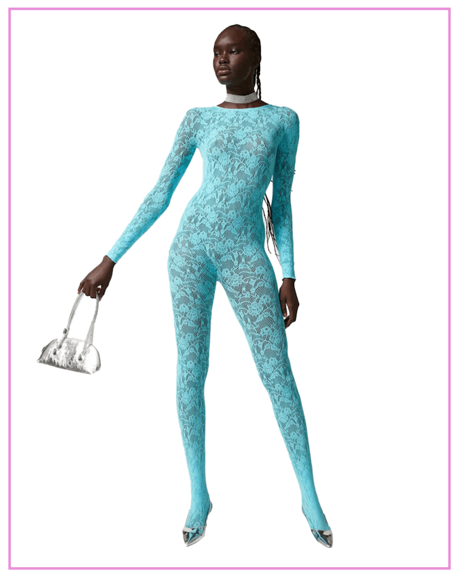 Out From Under Divine Sheer Lace Catsuit Jumpsuit
