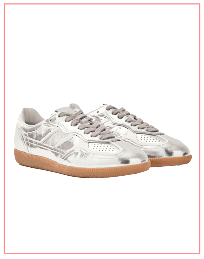 Tb.490 Rife Shimmer Silver Cream Leather Sneaker