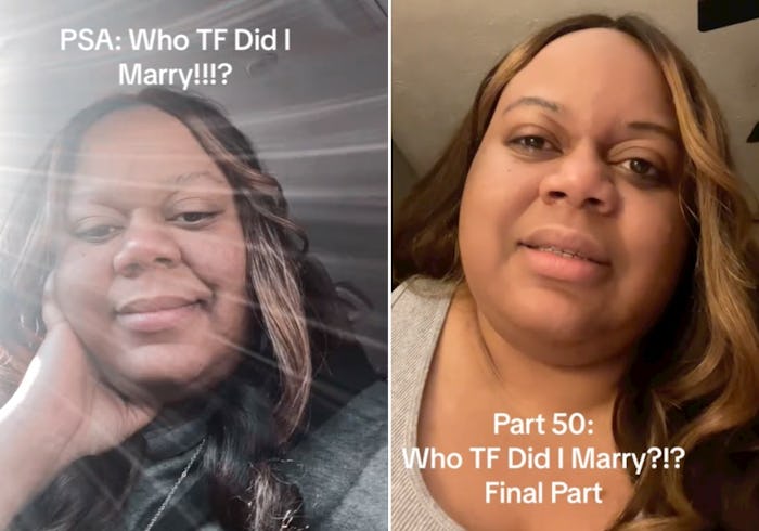 summary of the "Who TF Did I Marry" viral TikTok story.