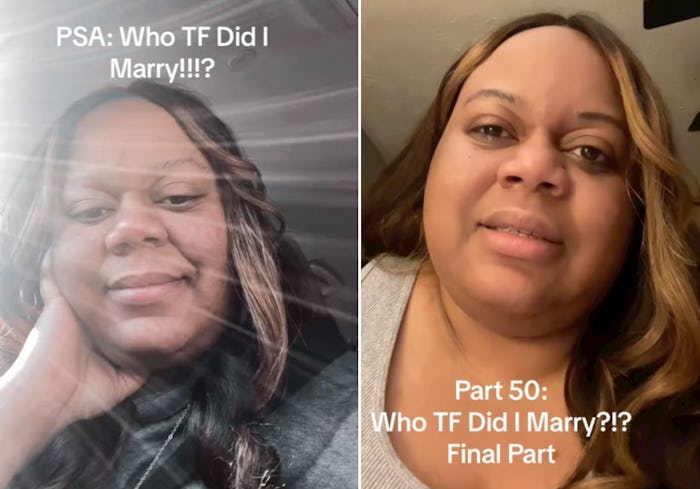  summary of the "Who TF Did I Marry" viral TikTok story.