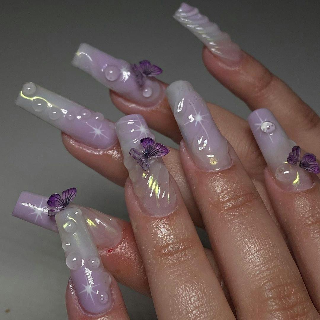 3D nail art details are on-trend.