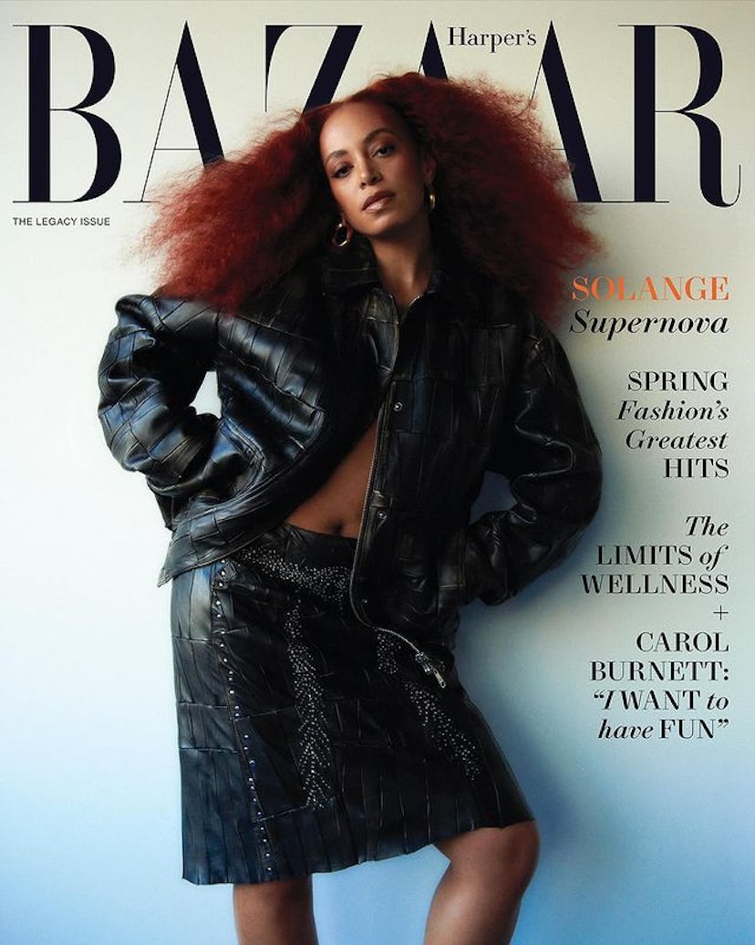 Solange red hair Harper's Bazaar