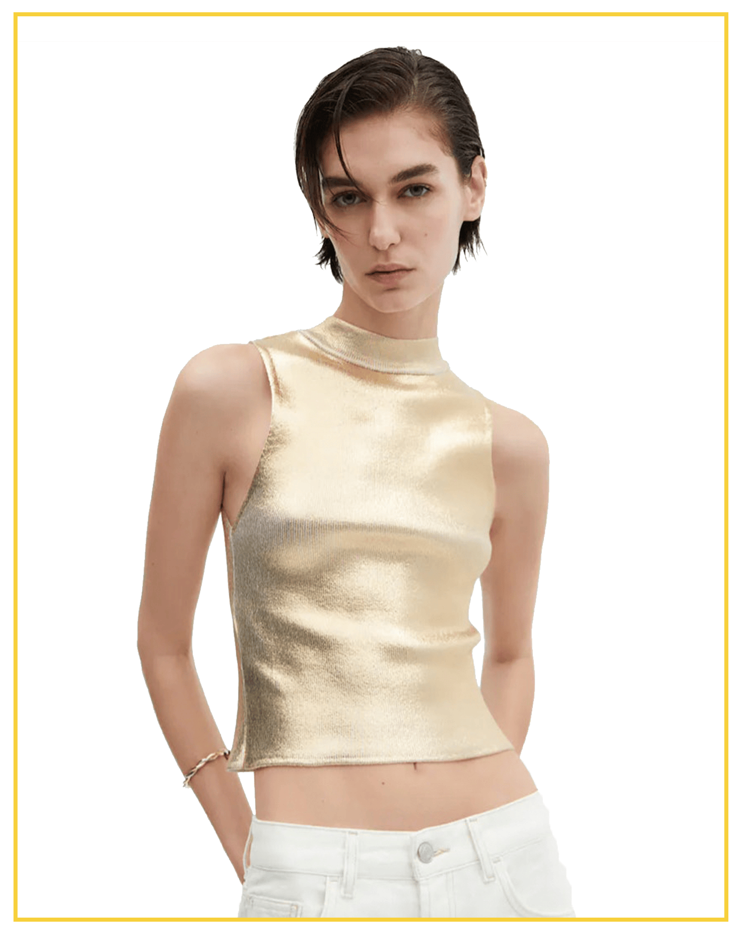 Metallic Knit Top