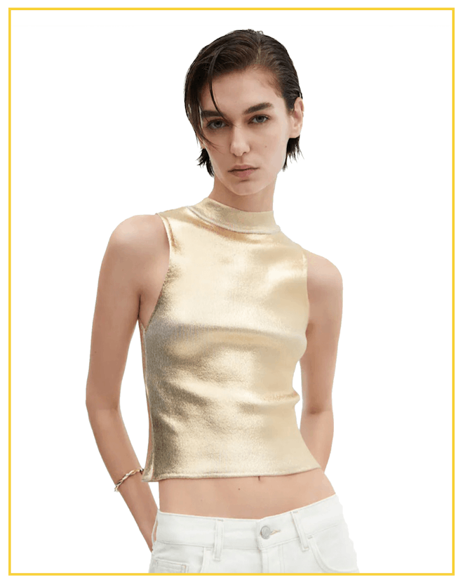 Metallic Knit Top