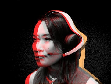 Inverse Deputy Gaming Editor Shannon Liao wearing the Sony PlayStation Pulse Elite wireless headset ...