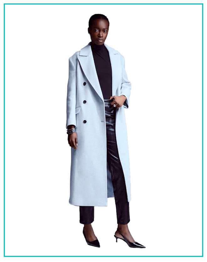 Italian Manteco Wool Blend Double Breasted Coat