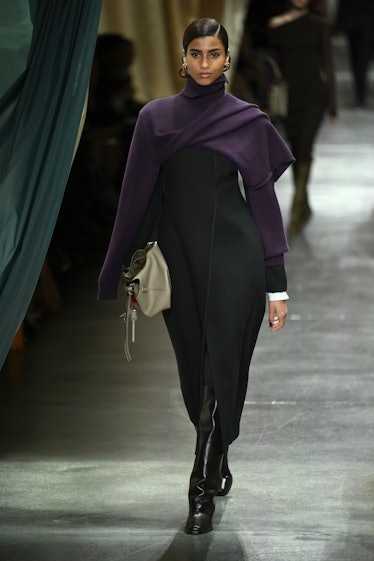 A model walks the runway during the Fendi collection show at the Milan Fashion Week Womenswear Autum...