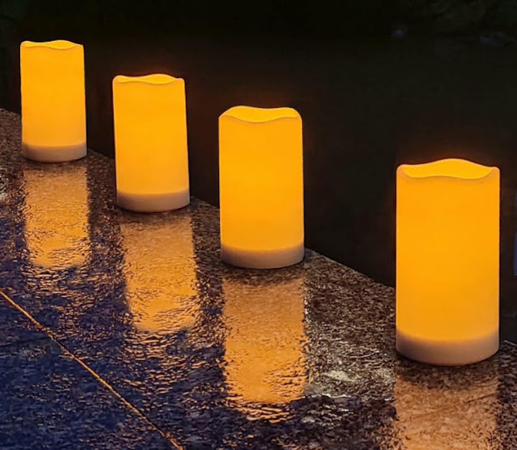 salipt Solar Powered Candles (4-Pack)