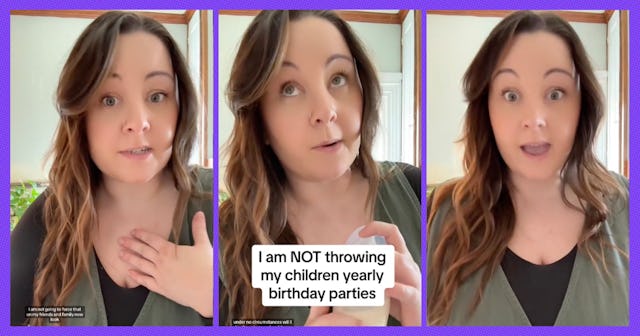 A TikTok mom is going viral on TikTok for her hot take about kids’ birthday parties, in the sense th...