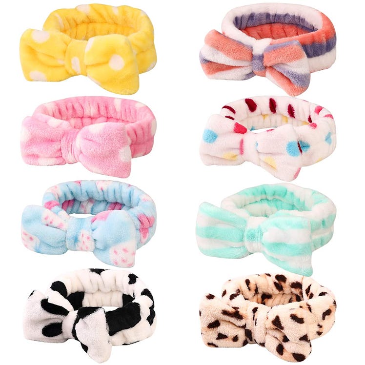 Hishexin Spa Bow Headbands (8-Pack)