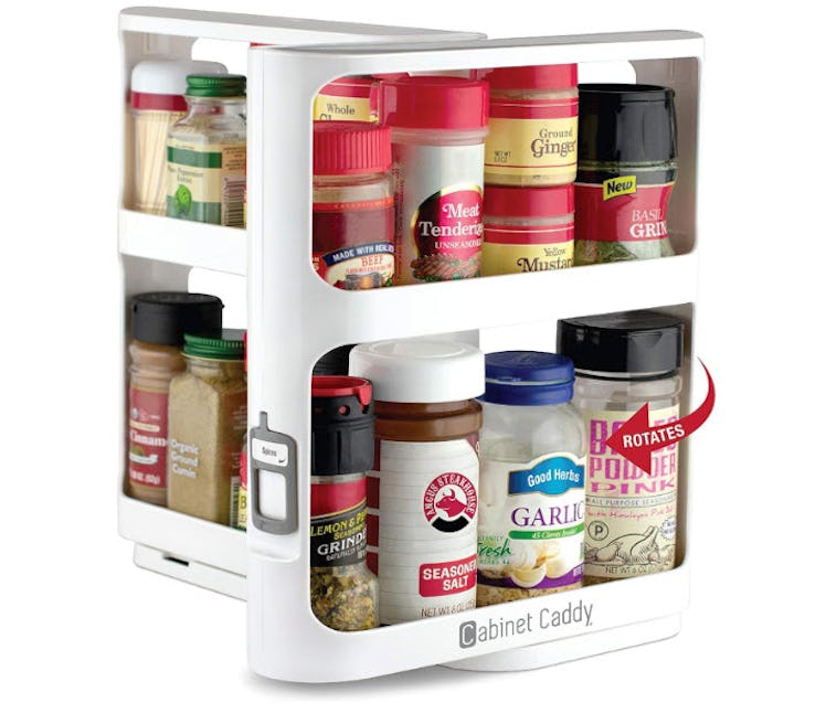 Cabinet Caddy Pull-and-Rotate Spice Rack Organizer