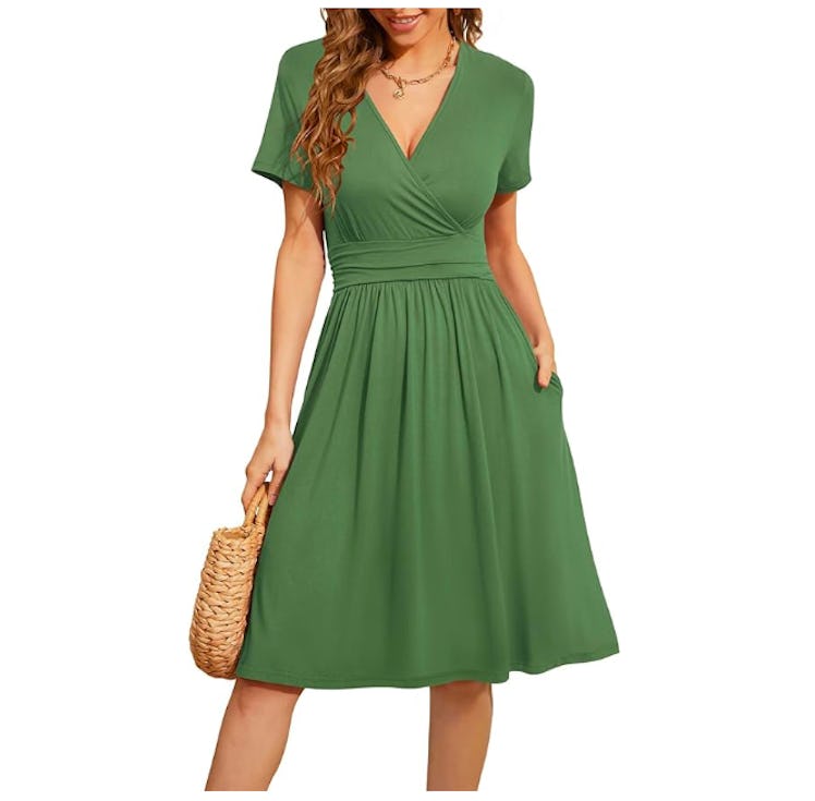 WEACZZY V-Neck Midi Dress