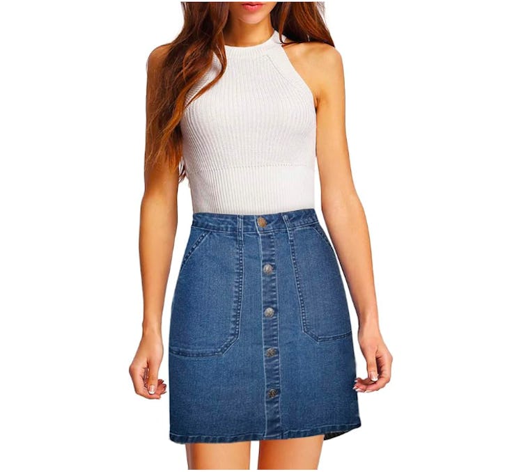 Lexi Stretchy Denim Skirt