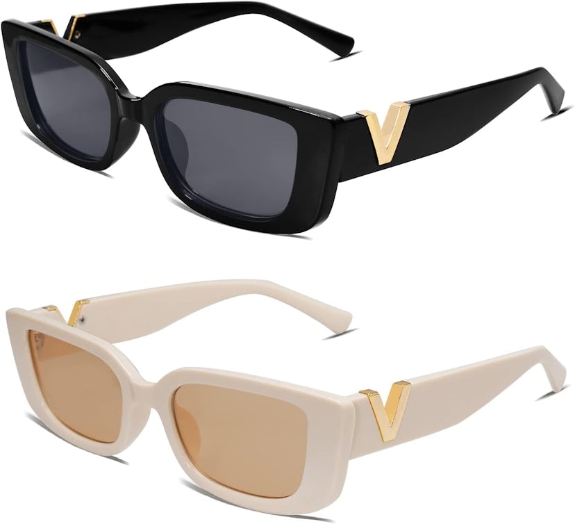 Allarallvr Rectangle Sunglasses (2 Pairs)
