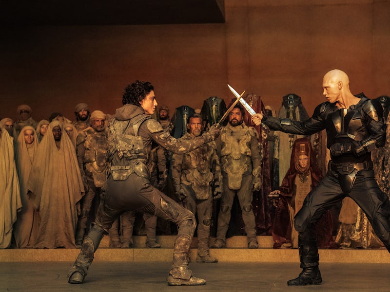Paul versus Feyd at the end of 'Dune: Part Two.'