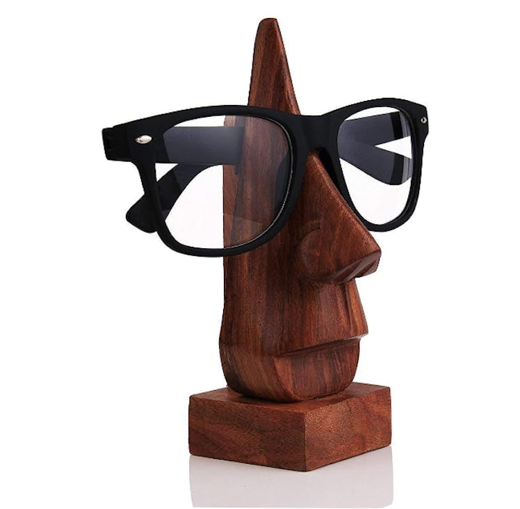 NIRMAN Wooden Nose Shaped Eyeglass Holder