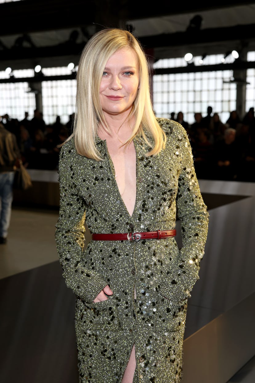 Kirsten Dunst attends the Gucci Women's Fall Winter 2024 Fashion Show during Milan Fashion Week Wome...