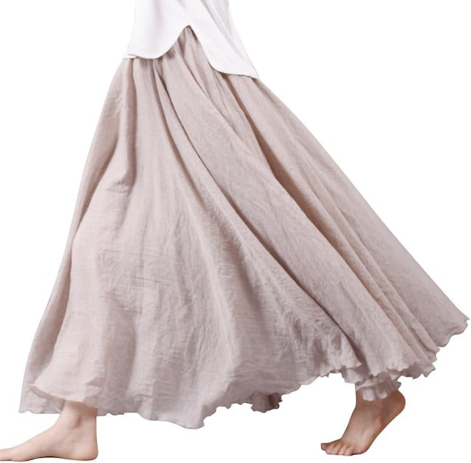 OCHENTA Flowing Maxi Skirt