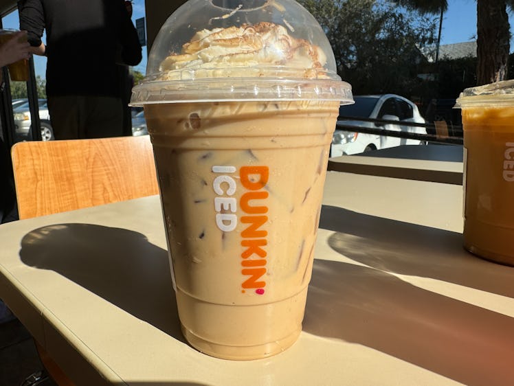 Dunkin's Churro Signature Latte from their spring 2024 menu is my favorite drink. 