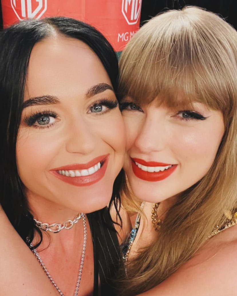 Taylor Swift and Katy Perry backstage at Swift’s Eras Tour