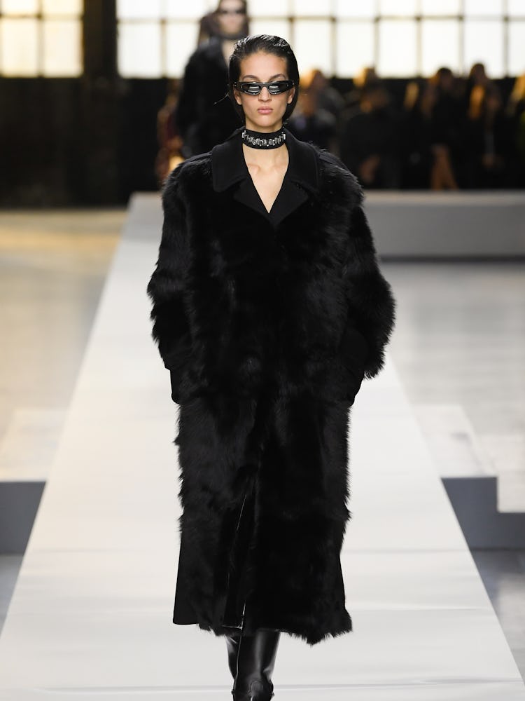 Model on the runway at Gucci RTW Fall 2024 as part of Milan Ready to Wear Fashion Week held on Febru...