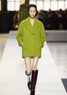 A model walking the runway at Gucci
